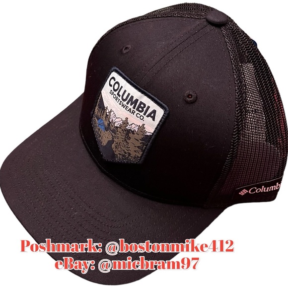 Men’s Columbia Snapback Hat Mens Columbia Trucker Hat Mesh Backing Ball Cap OSFA - Picture 5 of 9